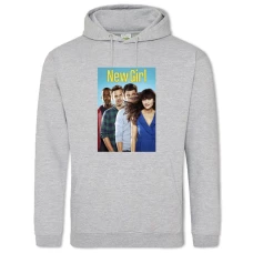 Hoodie with Print New Girl Main Heroes Print - 2XL grey