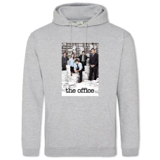 Hoodie with Print Office Heroes - 2XL grey