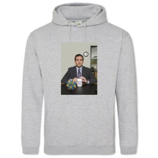 Hoodie with Print Office Michael Gary Scott - 2XL grey