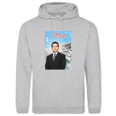 Hoodie with Print Office Michael Gary Scott Hero - 2XL grey