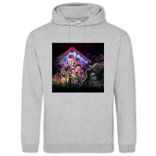 Hoodie with Print Stranger Things Heroes Print - 2XL grey