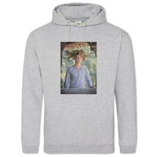 Hoodie with Print Last Moskal Valera - 2XL grey