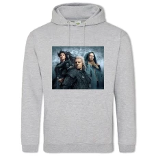 Hoodie with Print The Witcher Heroes 2 - 2XL grey