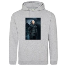 Hoodie with Print The Witcher Geralt 2 - 2XL grey