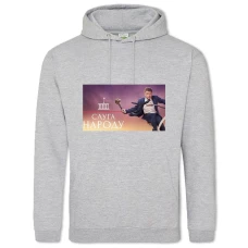 Hoodie with Print Servants Of The People Print - 2XL grey