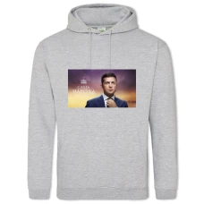 Hoodie with Print Servant Of The People - 2XL grey