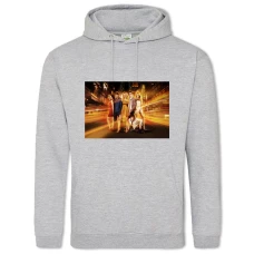 Hoodie with Print Gossip Girl Main Heroes Print - 2XL grey