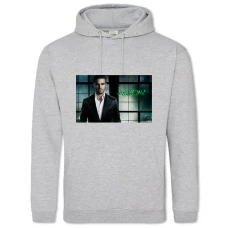 Hoodie with Print Arrow Print - 2XL grey
