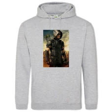 Hoodie with Print Arrow Strong Hero Print - 2XL grey