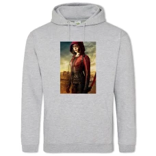 Hoodie with Print Arrow Girl Hero Print - 2XL grey