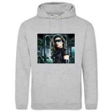 Hoodie with Print Arrow Hero Girl - 2XL grey