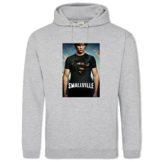 Hoodie with Print Smallville Print - 2XL grey
