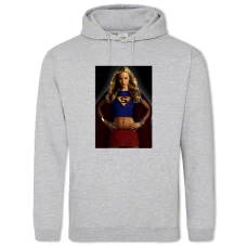 Hoodie with Print Smallville Girl - 2XL grey