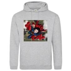 Hoodie with Print Smallville Superhero - 2XL grey