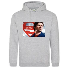 Hoodie with Print Smallville Superhero Print - 2XL grey