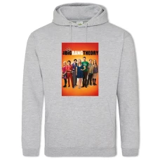 Hoodie with Print The Big Bang Theory Main Characters Print - 2XL grey