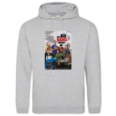 Hoodie with Print The Big Bang Theory Heroes Theme - 2XL grey