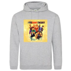 Hoodie with Print The Big Bang Theory Main Heroes Theme Print - 2XL grey