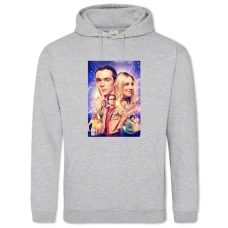Hoodie with Print The Big Bang Theory Universe Print - 2XL grey