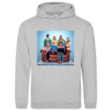 Hoodie with Print The Big Bang Theory Funny Heroes - 2XL grey