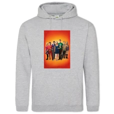 Hoodie with Print The Big Bang Theory Funny Heroes Print - 2XL grey