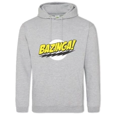 Hoodie with Print The Big Bang Theory Bazinga Logo - 2XL grey