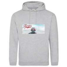 Hoodie with Print Fargo Car Print - 2XL grey