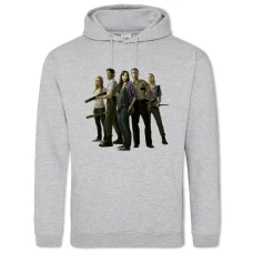Hoodie with Print The Walking Dead Main Heroes - 2XL grey