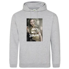 Hoodie with Print The Walking Dead Who Will Survive Print - 2XL grey
