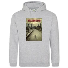 Hoodie with Print The Walking Dead Road - 2XL grey