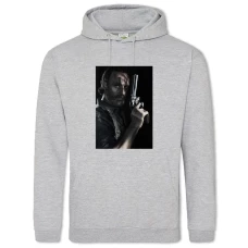 Hoodie with Print The Walking Dead Rick Grimes Main Hero - 2XL grey