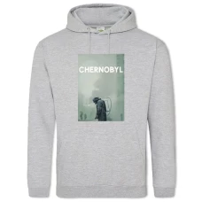Hoodie with Print Chernobyl Theme Print - 2XL grey