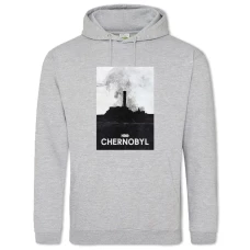 Hoodie with Print Chernobyl Dark Print - 2XL grey