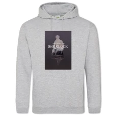 Hoodie with Print Sherlock Thematical Print - 2XL grey
