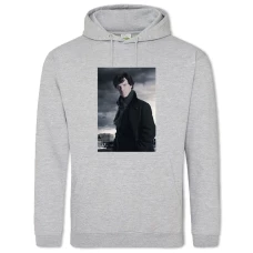 Hoodie with Print Sherlock Hero - 2XL grey