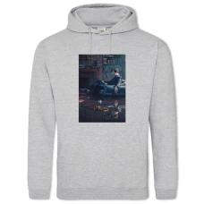 Hoodie with Print Sherlock Holmes - 2XL grey