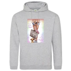 Hoodie with Print On The 8Th Of March! The Best Girlfriend! - 2XL grey