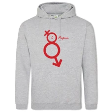 Hoodie with Print On The 8Th Of March! Red Print - 2XL grey