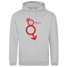 Hoodie with Print On The 8Th Of March! Red Print 2 - 2XL grey