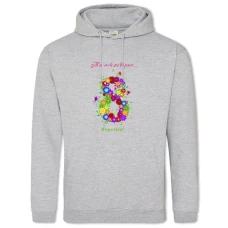 Hoodie with Print On The 8Th Of March! You Are Amazing - 2XL grey
