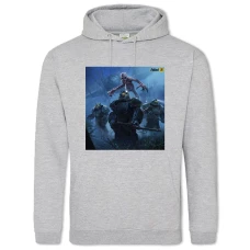 Hoodie with Print Fallout Monster Print - 2XL grey