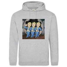 Hoodie with Print Fallout Triplet - 2XL grey
