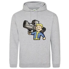 Hoodie with Print Fallout Man With Gun - 2XL grey