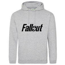 Hoodie with Print Fallout Black Logo - 2XL grey