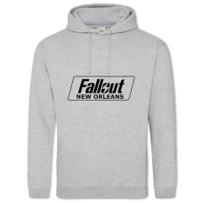 Hoodie with Print Fallout Logo New Orleans - 2XL grey