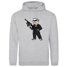 Hoodie with Print Fallout Main Hero With Gun - 2XL grey