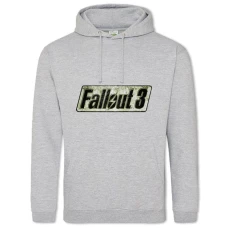 Hoodie with Print Fallout 3 Logo - 2XL grey