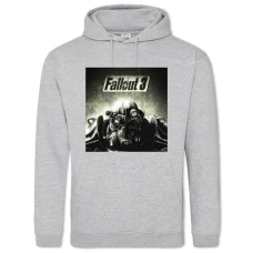 Hoodie with Print Fallout 3 Print - 2XL grey