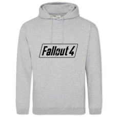 Hoodie with Print Fallout 4 Logo - 2XL grey