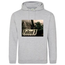 Hoodie with Print Fallout 3 Hero Print - 2XL grey